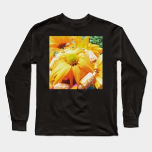 Orange Flower Power Long Sleeve T-Shirt